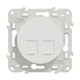 SCHNEIDER Odace Prise double RJ45 catégorie 6 STP blanc - S520486