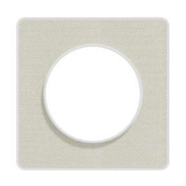 SCHNEIDER Odace Touch Plaque simple Kvadrat craie avec liseré blanc - S520802KW