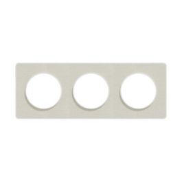 SCHNEIDER Odace Touch Plaque triple  Kvadrat craie avec liseré blanc - S520806KW