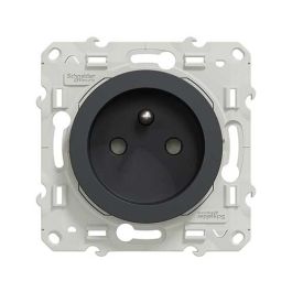SCHNEIDER Odace Prise de courant 2P+T pour rénovation anthracite - S540049