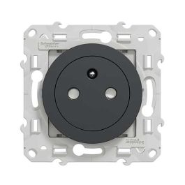 SCHNEIDER Odace Prise de courant 2P+T affleurante anthracite - S540052