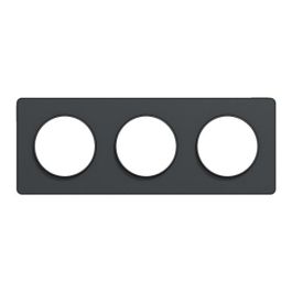 SCHNEIDER Odace Touch Plaque triple anthracite - S540806