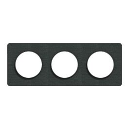 SCHNEIDER Odace Touch Plaque triple  Kvadrat ombre avec liseré anthracite - S540806KB