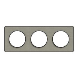 SCHNEIDER Odace Touch Plaque triple  Kvadrat perle avec liseré anthracite - S540806KG