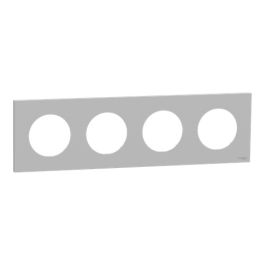 SCHNEIDER Odace Plaque quadruple gris galet - S901708