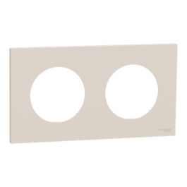 SCHNEIDER Odace Plaque double beige sable - S902704
