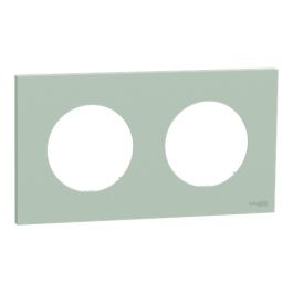 SCHNEIDER Odace Plaque double vert jade - S903704