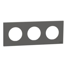 SCHNEIDER Odace Plaque triple gris basalte - S904706