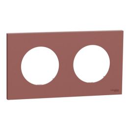 SCHNEIDER Odace Plaque double rose grenat - S905704