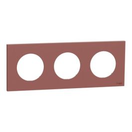 SCHNEIDER Odace Plaque triple rose grenat - S905706