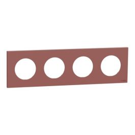 SCHNEIDER Odace Plaque quadruple rose grenat - S905708