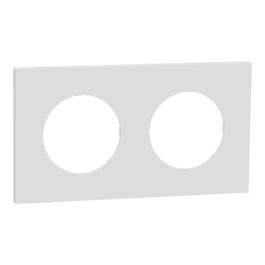 SCHNEIDER Odace Metal Plaque double céramique blanc support blanc - S917704