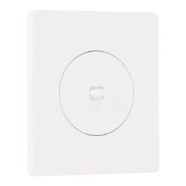 SCHNEIDER Odace Interrupteur va et vient/bouton poussoir à levier blanc craie et plaque simple Architecte blanc craie