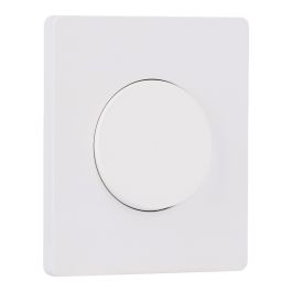 SCHNEIDER Odace Interrupteur va et vient/bouton poussoir blanc craie et plaque simple Architecte blanc émaillé