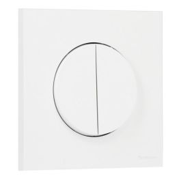 SCHNEIDER Odace Interrupteur double va et vient/bouton poussoir blanc craie complet