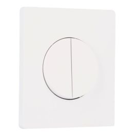 SCHNEIDER Odace Interrupteur double va et vient/bouton poussoir blanc craie et plaque simple Architecte blanc craie