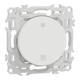 SCHNEIDER Odace Interrupteur/poussoir VMC 10A blanc craie - S920233