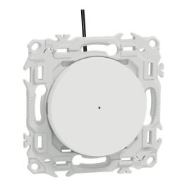 SCHNEIDER Odace Interrupteur va et vient/bouton poussoir à voyant lumineux vert blanc craie - S920263