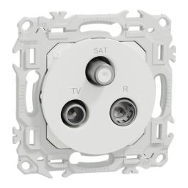 SCHNEIDER Odace Prise TV / SAT / FM blanc craie - S920461