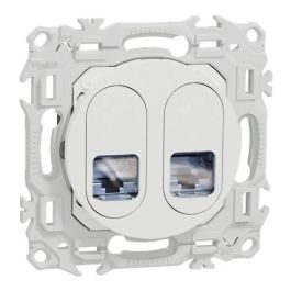 SCHNEIDER Odace Prise double RJ45 grade 2TV à 3TV catégorie 6 STP blanc craie - S920486