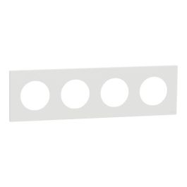 SCHNEIDER Odace Plaque quadruple blanc craie - S920708