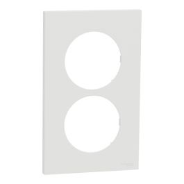 SCHNEIDER Odace Plaque double blanc craie E57 - S920714