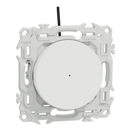 SCHNEIDER Odace Interrupteur va et vient/bouton poussoir à voyant lumineux et griffes blanc craie - S925263