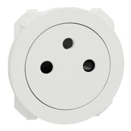 SCHNEIDER Odace Enjoliveur prise de courant 2P+T affleurante blanc craie - S929050