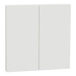 SCHNEIDER Odace Integral Enjoliveur pour double va et vient/bouton poussoir/plaque simple blanc craie - S929222