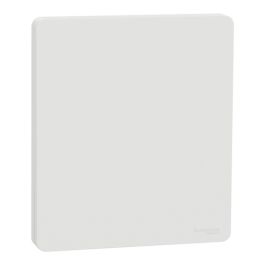 SCHNEIDER Odace Integral Architecte Enjoliveur pour va et vient/bouton poussoir/plaque simple blanc craie - S929223
