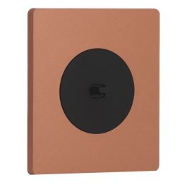SCHNEIDER Odace Interrupteur va et vient/bouton poussoir à levier noir onyx et plaque simple Architecte cuivre