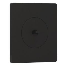 SCHNEIDER Odace Interrupteur va et vient/bouton poussoir à levier noir onyx et plaque simple Architecte noir onyx