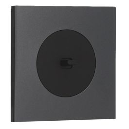 SCHNEIDER Odace Interrupteur va et vient/bouton poussoir à levier noir onyx et plaque simple perle noire