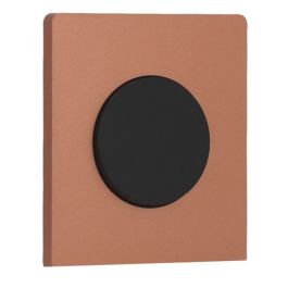 SCHNEIDER Odace Interrupteur va et vient/bouton poussoir noir onyx et plaque simple Architecte cuivre