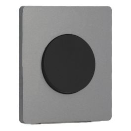SCHNEIDER Odace Interrupteur va et vient/bouton poussoir noir onyx et plaque simple Architecte titane