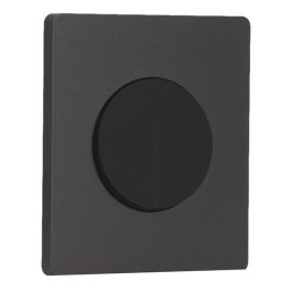 SCHNEIDER Odace Interrupteur va et vient/bouton poussoir noir onyx et plaque simple Architecte perle noire