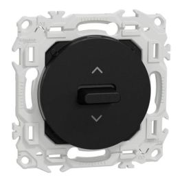 SCHNEIDER Odace Interrupteur/poussoir volets roulants noir onyx - S940208
