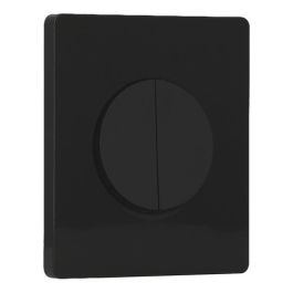 SCHNEIDER Odace Interrupteur double va et vient/bouton poussoir noir onyx et plaque simple Architecte noir émaillé