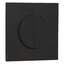 SCHNEIDER Odace Interrupteur double va et vient/bouton poussoir noir onyx complet