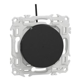 SCHNEIDER Odace Interrupteur va et vient/bouton poussoir à voyant lumineux vert noir onyx - S940263