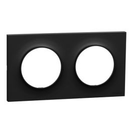 SCHNEIDER Odace Origine Plaque double noir - S949704