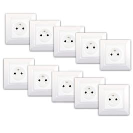 SIEMENS Delta One Lot de 10 prises de courant 2P+T complet blanc