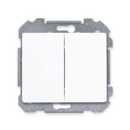 SIEMENS Delta Iris Interrupteur va et vient + poussoir blanc