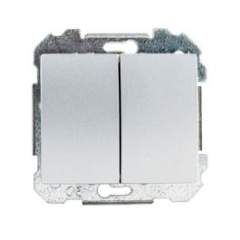 SIEMENS Delta Iris Interrupteur double va et vient silver