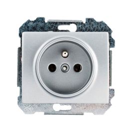 SIEMENS Delta Iris Prise de courant 2P+T silver