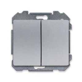 SIEMENS Delta Iris Double bouton poussoir silver