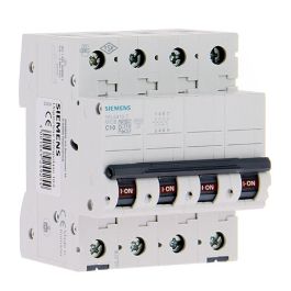SIEMENS Disjoncteur tétrapolaire 10A courbe C 6kA 400V