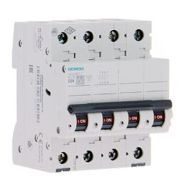 SIEMENS Disjoncteur tétrapolaire 20A courbe C 6kA 400V