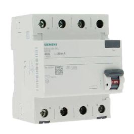 SIEMENS Interrupteur différentiel tétrapolaire 40A 30mA type AC 4 modules 400V