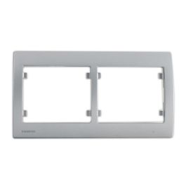 SIEMENS Delta Iris Plaque double horizontale silver